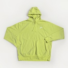 Nike Sportswear Club Fleece Hoodie Neon Volt Yellow Men s Large