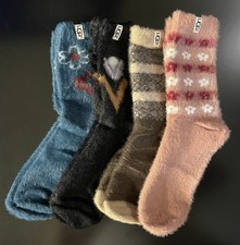 Ugg Women  s Fuzzy Socks All Sizes Quarter Cut/Pair Of 4 Brand New