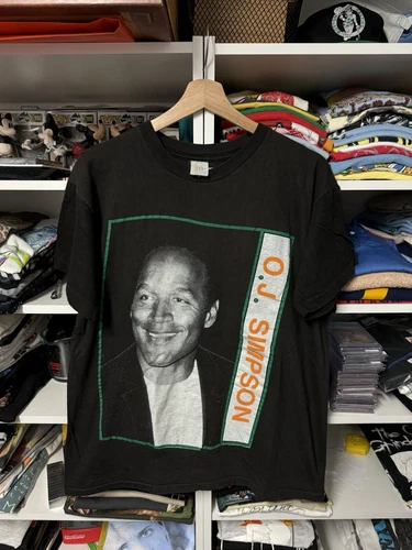 Rare OJ Simpson Shirt Size L Single Stitch Rap Tee 9 1990s vintage concert t-shirt, vintage, single stitch, B+ condition