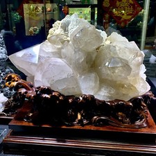 330LBNatural clear quartz cluster reiki Healing mineral specimen energy docor