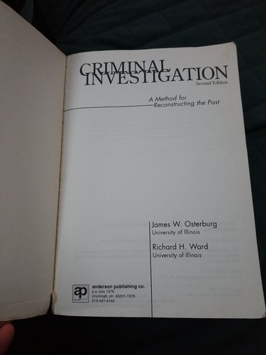 Criminal Investigation: A Method for Reconstructing the Past - Picture 2 of 3