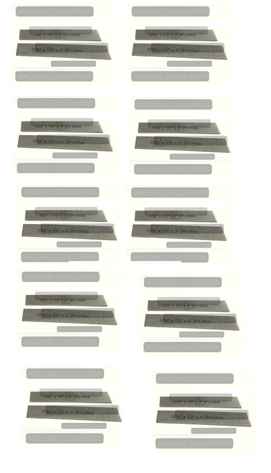 Lathe Cut Off Parting Blades HSS M-35 Grade 5% COB 3/32\