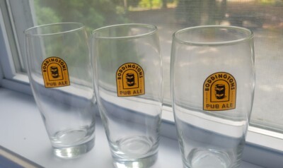 BEER DRINKING GLASSES TALL WHEAT WEIZENBIER STYLE BODDINTON PUB ALE Set Of 6 New
