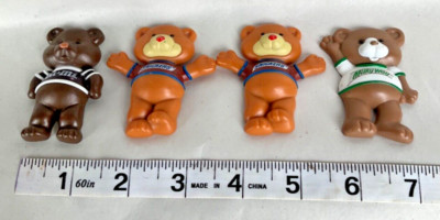 4 Vintage 1987 Mars 3D Teddy Bear Plain M&Ms Milky Way Snickers Collectibles
