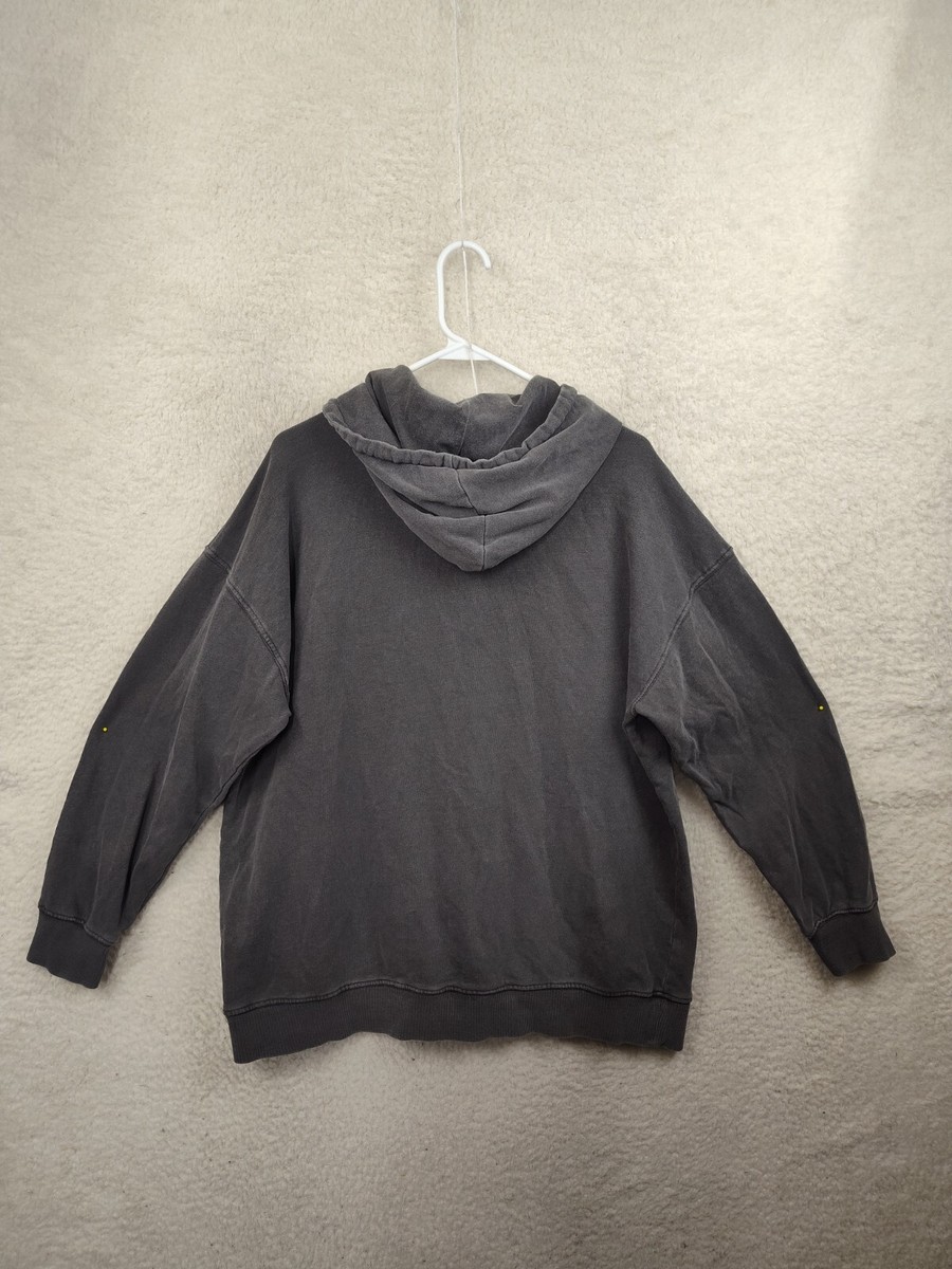Forever 21 Women Sweatshirt 0X Gray Fleece Long Sleeve