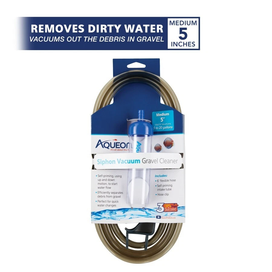Aqueon Medium Siphon Vacuum Gravel Cleaner 5-20 Gallon, 5 in - Image 3 of 4