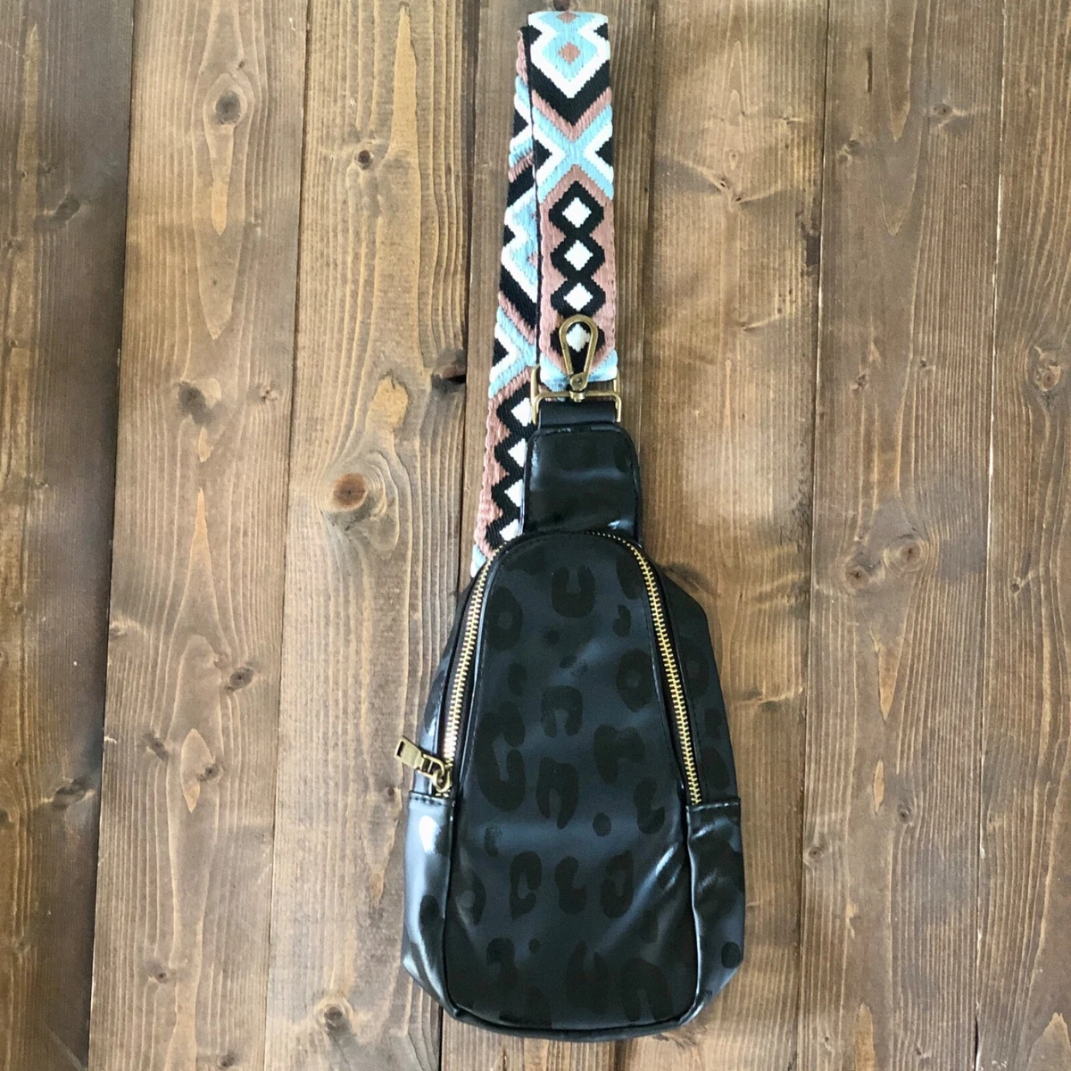 Sling Bag with Printed Strap