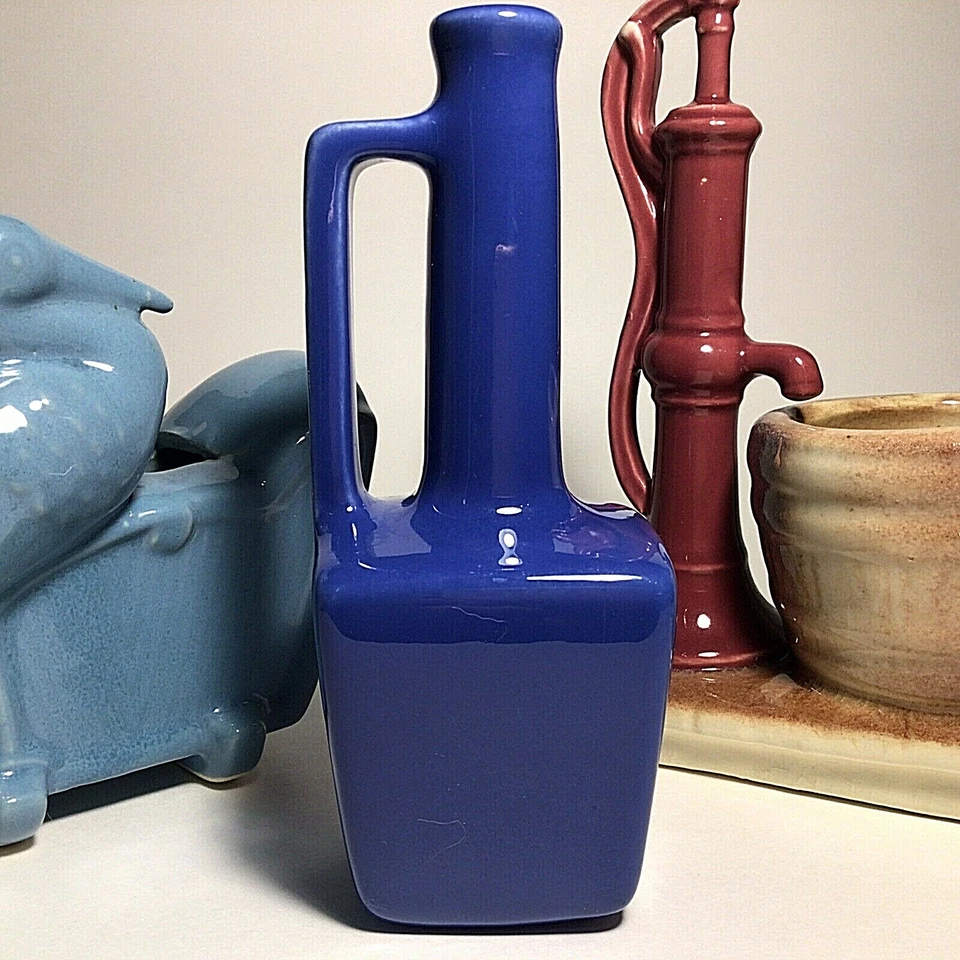 MORTON POTTERY PLANTERS SET OF 3 STORK WATER PUMP MID CENTURY MODERN 1950'S - Image 4 of 4