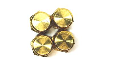#ad Eaton Weatherhead Brass Pipe Caps 3129X2 Lot of 4 NOS $22.38