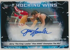 JERRY KING LAWLER 2020 Topps Chrome WWE SHOCKING WINS BLACK REFRACTOR AUTO 2/10