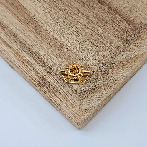 KEEP Collective "Sun" Yellow Gold Crystal Sliding Key Charm