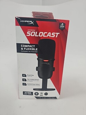 HyperX SoloCast Compact & Flexible USB Condenser Gaming Microphone 4P5P8AA Black