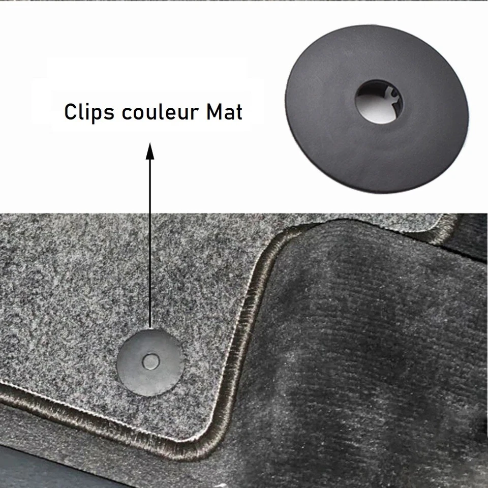 4 Clips Fixation Tapis de Sol Compatible pour Audi Vw Golf Skoda Octavia Seat ++ - Photo 4/4