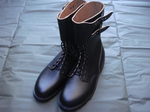 French Army Unworn Black Ranger Style Buckle Combat Boots Marbot Neuvic Size 48 - Picture 5 of 9
