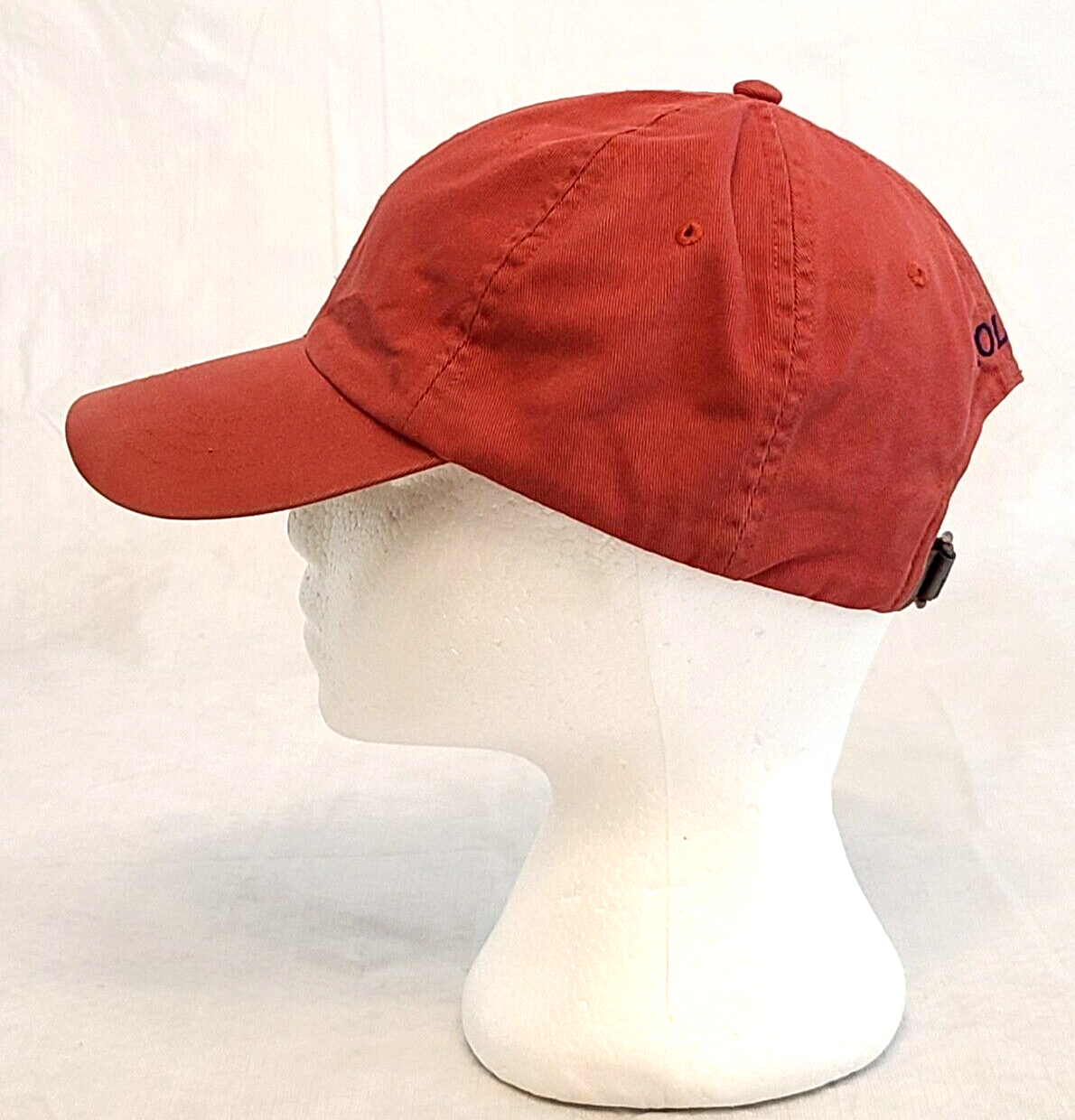 Cappello berretto Polo Ralph Lauren Pony stile vintage papà pelle rosso strapback anni 90