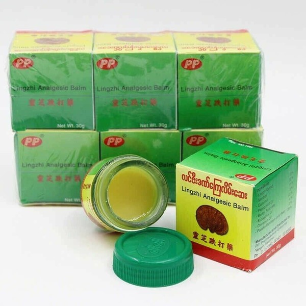 24 x Bálsamo Analgésico Lingzhi Producto Myanmar Masaje Dolor Muscular + Express