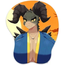 3D Mousepad Oppai Mouse pad with Wrist Rest Anime Mouse Mat Deathclaw