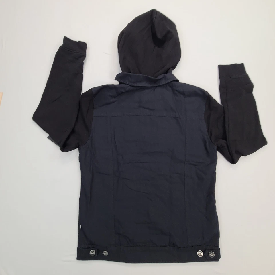 Hurley Jacket Mens Small Black Timber Trucker Hooded Casual Outdoors - Image 2 of 4