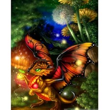 LITTLE  DRAGON  FULL  DIAMOND  CROSS - STITCH  3D DIAMOND