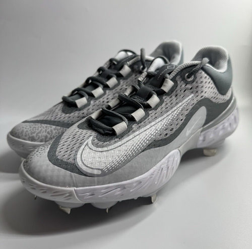 Nike Alpha Huarache Elite 4 Low Mens 7 Baseball Cleats Grey/White DJ6521-012 NEW - Picture 7 of 8