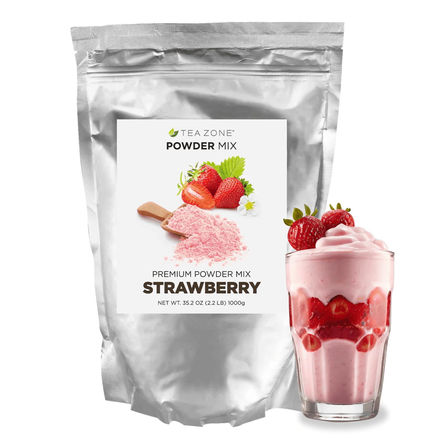 Zone Strawberry Powder/powdered Drink Mix (2.2 Lbs, P1062) For Milk Teas