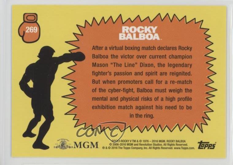 2016 Topps Rocky 40th Anniversary Online Exclusive Balboa in the Corner