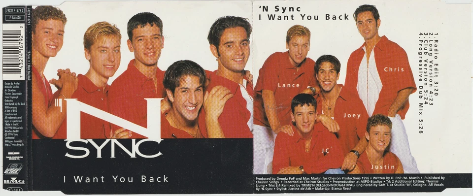 N-Sync - I want you back (1996) [4 Track Maxi-CD] - Bild 1 von 1