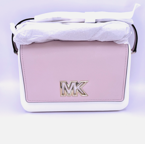 Michael Kors New MIMI Leather Medium Messenger Bag + Dust Bag Powder Blush - Picture 3 of 8
