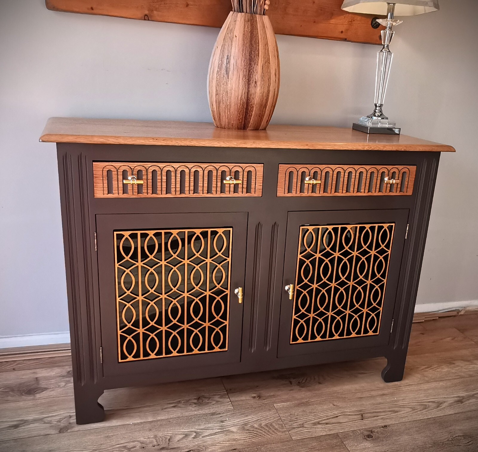 Art deco sideboard 86cmH x 122cmL x 45cmW eBay