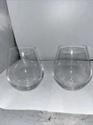 2 Stemless White Wine Glass Goblet pair Waterford Crystal Marquis VTG Pattern 5"