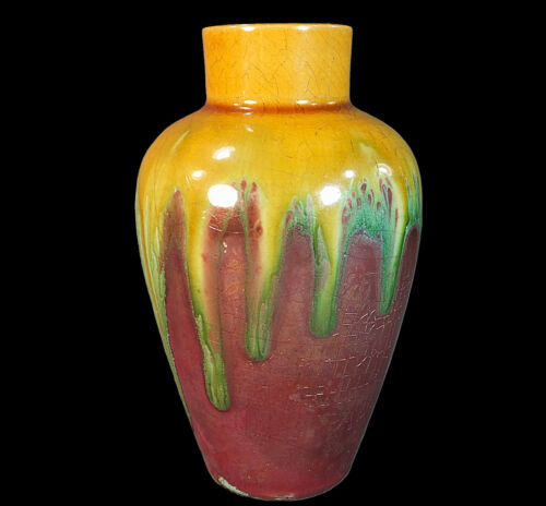 FINE, VERY RARE TORQUAY TERRACOTTA COMPANY TRAILED ON METALIC LUSTRE GLAZE VASE - Picture 3 of 9