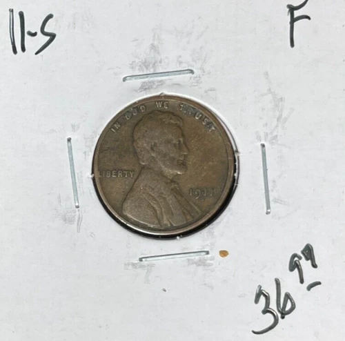 1911-S LINCOLN WHEAT CENT ~ FINE ~NICE COIN~