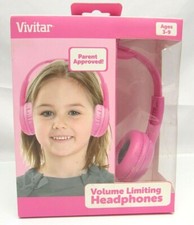 Vivitar Kids Safe Volume Limiting Headphones Pink NEW Parent Approved