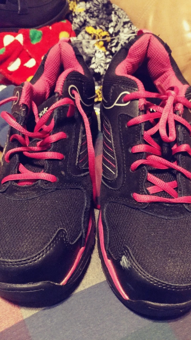 RB454 REEBOK Scarpa Donna Anomar Oxford Nero Rosa Punta Acciaio 12 LARGHE RB454