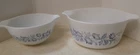 Pyrex Colonial Mist Cinderella Casserole Bowl 474 1.5 QT &441  Bowl 750ml