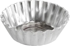 PMTH-25 Natural Aluminum Mini Tartlet Pan, 2.5 X 0.9 Inch, 20 Count