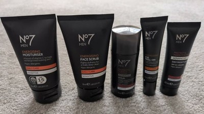 5x BUBDLE RESTPOSTEN Nr. 7 MEN ENERGETISING MOISTURISER FACE SCRUB ADVANCED SERUM AUGE
