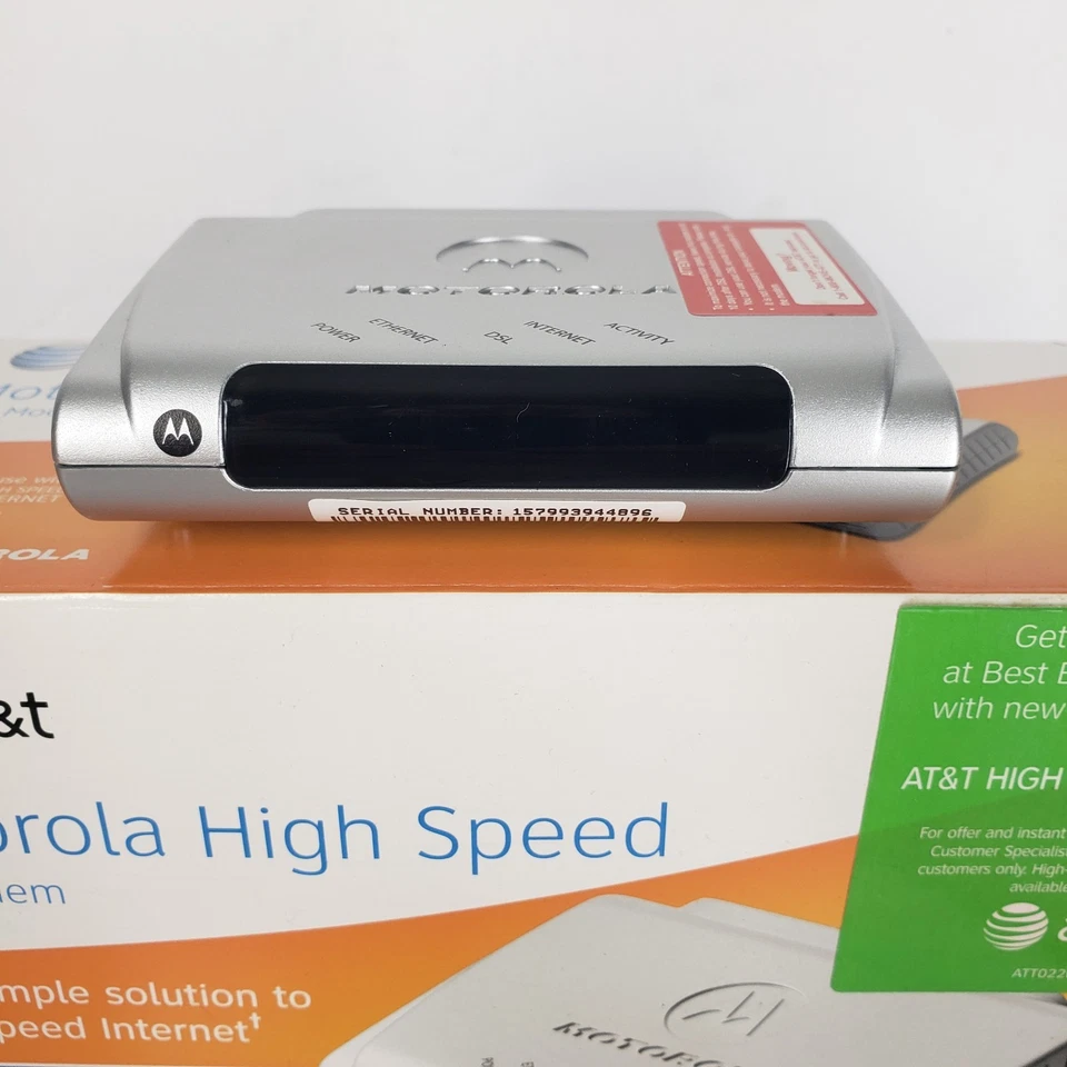 NEW Motorola 2210-02-1006 High Speed Internet DSL Modem  AT&T / READ - Image 2 of 4
