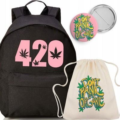 School Backpack Set 3in1: Backpack, Bag, Pin Dont Panic 420