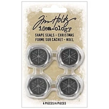 Idea-Ology Metal Shape Seals 4/Pkg-Christmas - 2 Pack