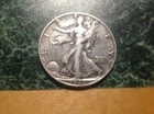 1946 Walking Liberty Half Dollar (hot pink/yellow)