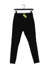 Sosandar Women's Jeans UK 10 Black Cotton with Polyester, Elastane Skinny
