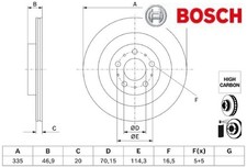 2x Bremsscheibe BOSCH 0986479J78 2 Bremsscheiben Hinterachse Hinten für Tesla
