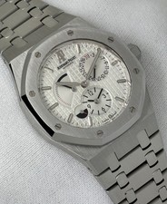 Audemars Piguet Royal Oak Dual Time White Dial Steel Gents Watch 26120ST Jumbo