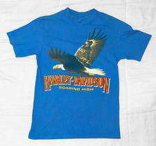 Vintage Single Stitch 1989 Harley Davidson Flying Eagle T Shirt Size Small