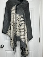 Pashmina Women's Scarf Wrap Shawl Cashmere Animal Print Reversible Fringe 26X70