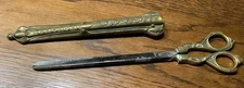 Antique Bronze Scissors P E Guerin Art Nouveau Sheath Case Germany C.1920s
