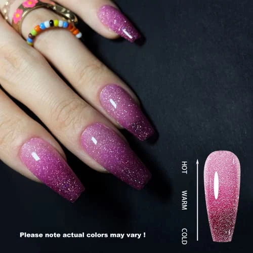 Redykat Handmade 24PCS Color Changing Glossy Coffin Press On Nails, Salon  - Image 2 of 4