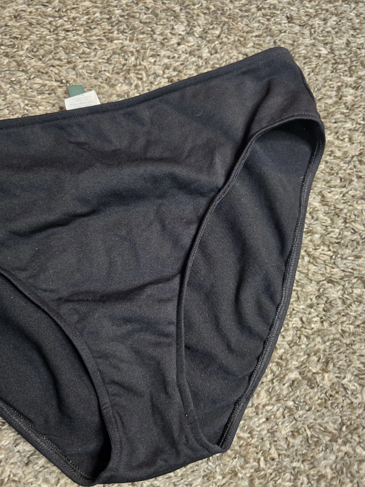 De Colección Ralph Lauren Negro Francés Corte Alto Algodón/Spandex Panty Ropa Interior Talla 14 Foto 3 de 4