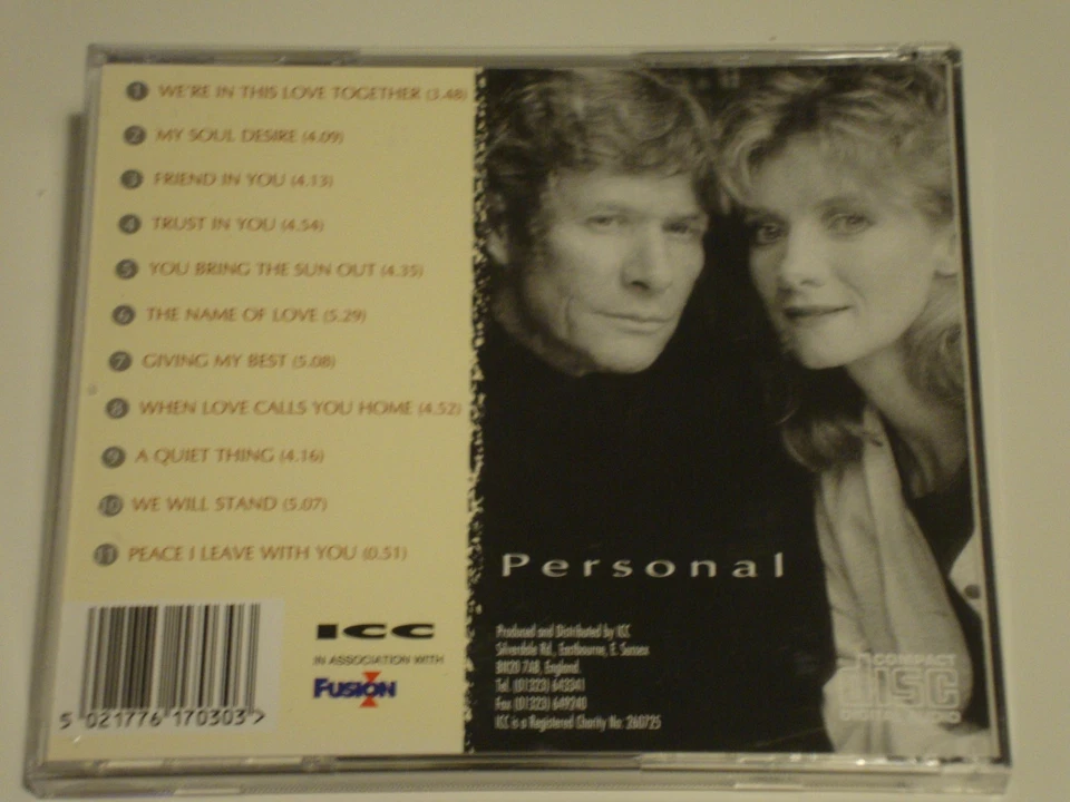 PAUL JONES (MANFRED MANN singer) & FIONA HENDLEY - Personal - 1996 CD - SIGNED - Image 2 of 4